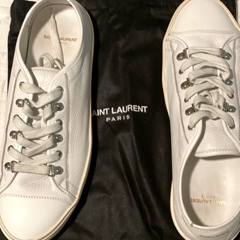 At St Laurent White sneakers. Rarely worn